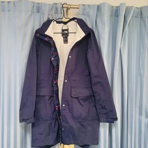 North Face long Raincoat Sz M